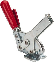 De-Sta-Co - 840 Lb Holding Capacity, Horizontal Handle, Manual Hold Down Toggle Clamp - 70° Handle Movement, 68° Bar Opening, U-Bar, Flanged Base, Electro-Plated Zinc, Carbon Steel - USA Tool & Supply