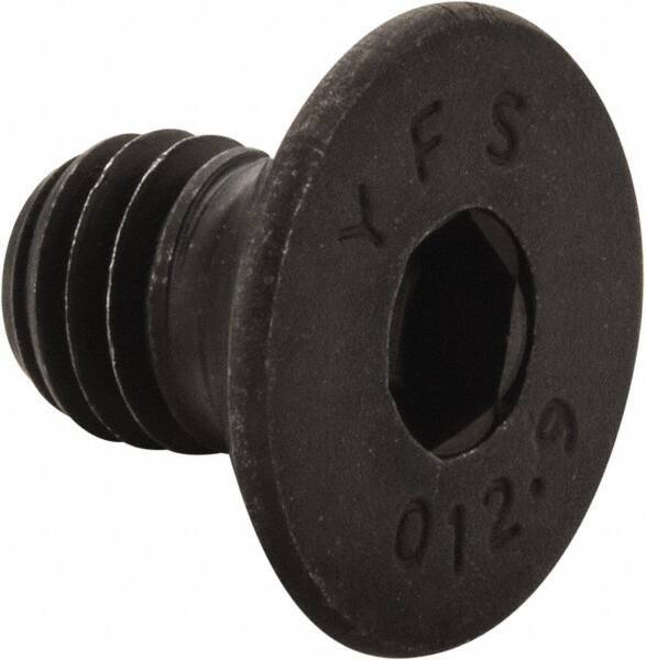 Value Collection - M8x1.25 Metric Coarse Hex Socket Drive, 90° Flat Screw - Grade 12.9 Alloy Steel, Black Oxide Finish, Fully Threaded, 12mm OAL - USA Tool & Supply