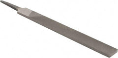 Value Collection - 6" Long, Second Cut, Hand American-Pattern File - Double Cut, 5/32" Overall Thickness, Tang - USA Tool & Supply