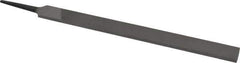 Value Collection - 10" Long, Smooth Cut, Hand American-Pattern File - Double Cut, 1/4" Overall Thickness, Tang - USA Tool & Supply