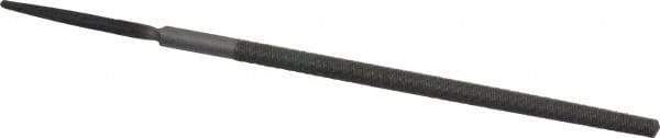 Value Collection - 4" Long, Smooth Cut, Round American-Pattern File - Double Cut, Tang - USA Tool & Supply