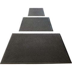 Barefoot - 2' Long x 3' Wide, Dry/Wet Environment, Anti-Fatigue Matting - Black, Nitrile Rubber with Nitrile Rubber Base - USA Tool & Supply