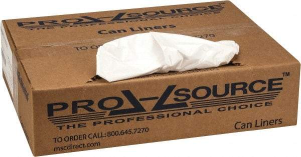 PRO-SOURCE - 0.7 mil Thick, Heavy-Duty Trash Bags - 24" Wide x 31" High, White - USA Tool & Supply