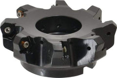 Kennametal - 4" Cut Diam, 1-1/4" Arbor Hole, 4.51mm Max Depth of Cut, 45° Indexable Chamfer & Angle Face Mill - 8 Inserts, HNGJ 535-GD Insert, Right Hand Cut, 8 Flutes, Through Coolant, Series KSHR - USA Tool & Supply