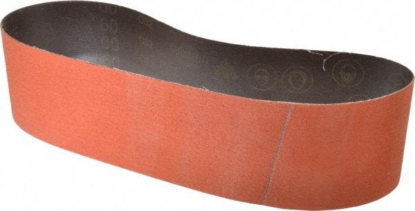 3M - 4" Wide x 36" OAL, 60 Grit, Ceramic Abrasive Belt - Ceramic, Medium, Coated, Y Weighted Cloth Backing, Wet/Dry, Series 777F - USA Tool & Supply