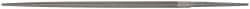 Grobet - 8" Standard Precision Swiss Pattern Round File - Double Cut, 5/16" Width Diam, With Tang - USA Tool & Supply