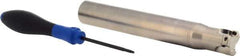 Seco - 1" Cut Diam, 0.03" Max Depth, 1" Shank Diam, Cylindrical Shank Indexable High-Feed End Mill - Screw Holding Method, LP.. 06 Insert, R217.21 Toolholder, Through Coolant - USA Tool & Supply