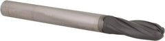 Seco - 6mm Diam, 18mm LOC, 4 Flute Solid Carbide Ball End Mill - Dura Finish, Single End, 65mm OAL, 6mm Shank Diam, Spiral Flute - USA Tool & Supply