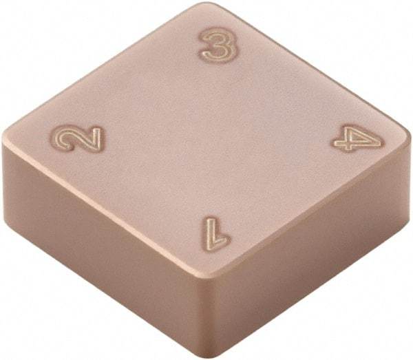 Seco - SNMN433 Grade CBN400C PCBN Turning Insert - TiSiN Finish, 90° Square, 1/2" Inscr Circle, 3/16" Thick, 3/64" Corner Radius - USA Tool & Supply