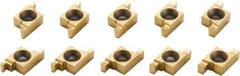 Seco - 1019, 10115, 10135, 10165, 1021510ER, 10NR FG Grade CP500, 1.15, 1.35, 1.65, 1.9 & 2.15mm Cutting Width Carbide Grooving Insert - 1.15, 1.35, 1.65, 1.9 & 2.15mm Max Depth of Cut, Right Hand, TiAlN/TiN Finish - USA Tool & Supply