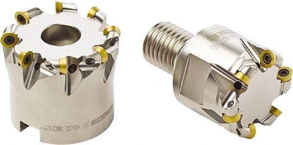 Seco - 40mm Cut Diam, 3mm Max Depth, 16mm Arbor Hole, 8 Inserts, RDH... 06T1 Insert Style, Indexable Copy Face Mill - 17,600 Max RPM, 35mm High, Through Coolant - USA Tool & Supply