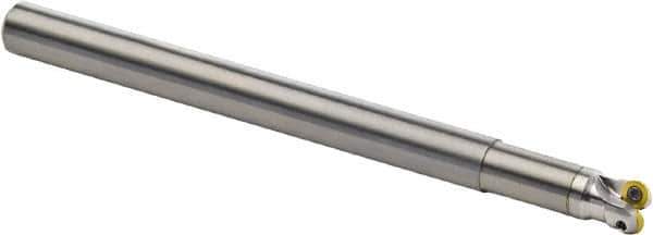 Seco - 10mm Cutting Diam, 10mm Shank Diam, 2.5mm Max Depth of Cut, Straight Shank Indexable Copy End Mill - 2 Inserts, RDH.. 0501 Insert, R217.29 Toolholder, Carbide - USA Tool & Supply