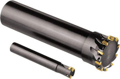 Seco - 12mm Cut Diam, 5mm Max Depth of Cut, 12mm Shank Diam, 80mm OAL, Indexable Square Shoulder End Mill - XO.. 0602 Inserts, Cylindrical Shank, 90° Lead Angle, Through Coolant, Series Nano Turbo - USA Tool & Supply