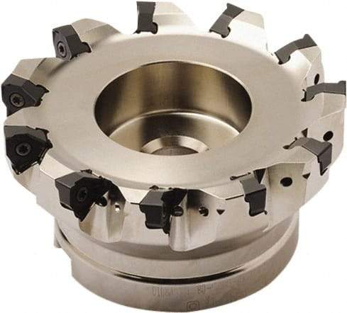 Seco - 5 Inserts, 63mm Cut Diam, 22mm Arbor Diam, 7.5mm Max Depth of Cut, Indexable Square-Shoulder Face Mill - 90° Lead Angle, 40mm High, XNEX 0806 Insert Compatibility - USA Tool & Supply