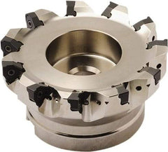 Seco - 6 Inserts, 63mm Cut Diam, 22mm Arbor Diam, 7.5mm Max Depth of Cut, Indexable Square-Shoulder Face Mill - 90° Lead Angle, 40mm High, XNEX 0806 Insert Compatibility - USA Tool & Supply