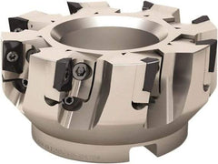 Seco - 10 Inserts, 160mm Cut Diam, 40mm Arbor Diam, 11mm Max Depth of Cut, Indexable Square-Shoulder Face Mill - 90° Lead Angle, 63mm High, XO.. 1204 Insert Compatibility - USA Tool & Supply