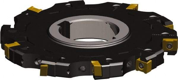 Seco - Arbor Hole Connection, 0.5512" Cutting Width, 2" Depth of Cut, 160mm Cutter Diam, 1.5748" Hole Diam, 7 Tooth Indexable Slotting Cutter - 335.18 Toolholder, LNK.. 08.. Insert - USA Tool & Supply