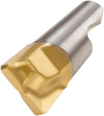 Seco - MM16 MD07 Grade F30M Carbide Keyway Milling Tip Insert - TiAlN/TiN Finish, 2 Flutes, 0.63" Cutting Diam, 0.445" Depth of Cut, 17/32" Extension, 0.039" Cnr Rad - USA Tool & Supply