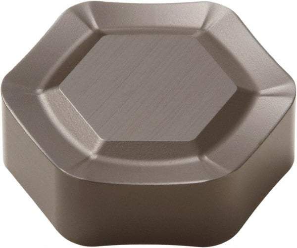 Seco - HNEF090531 M14 Grade MK1500 Carbide Milling Insert - TiCN/Al2O3 Finish, 0.22" Thick, 0.639" Inscribed Circle, 0.122" Corner Radius - USA Tool & Supply