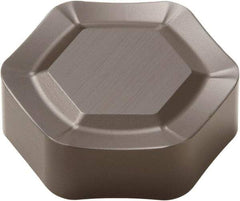 Seco - HNEF090531 M14 Grade MK1500 Carbide Milling Insert - TiCN/Al2O3 Finish, 0.22" Thick, 0.639" Inscribed Circle, 0.122" Corner Radius - USA Tool & Supply
