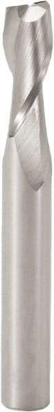 Seco - 8mm, 20mm LOC, 8mm Shank Diam, 70mm OAL, 2 Flute, Solid Carbide Square End Mill - Single End, Uncoated, Spiral Flute, 30° Helix, Centercutting, Right Hand Cut, Right Hand Flute, Series J93 - USA Tool & Supply