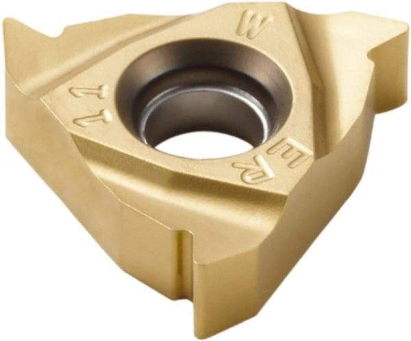 Seco - 16ER External Right Hand 11 Whitworth Laydown Threading Insert - Grade CP500, TiAlN/TiN Coated Carbide, 9.53mm Inscribed Circle - USA Tool & Supply