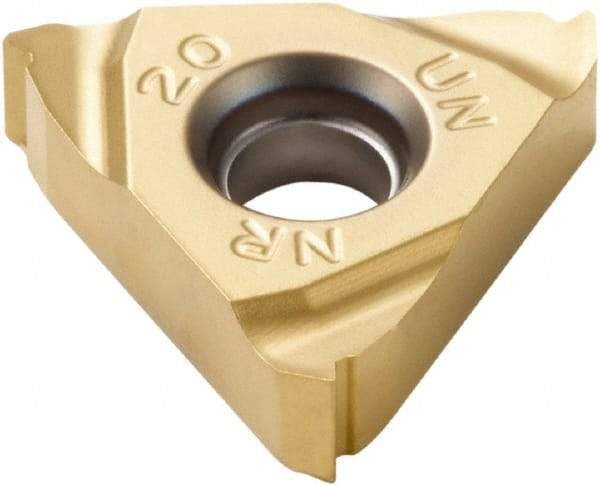 Seco - 16NR Internal Right Hand 8 UN Laydown Threading Insert - Grade CP500, TiAlN/TiN Coated Carbide, 9.53mm Inscribed Circle - USA Tool & Supply