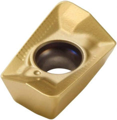 Seco - XOMX090320 ME06 Grade F40M Carbide Milling Insert - TiAlN/TiN Finish, 0.126" Thick, 0.079" Corner Radius - USA Tool & Supply