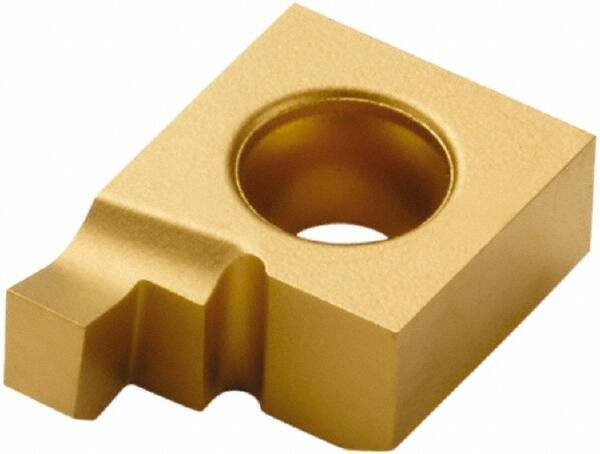 Seco - 91159NR FG Grade CP500, 1.15mm Cutting Width Carbide Grooving Insert - 1.15mm Max Depth of Cut, Right Hand, TiAlN/TiN Finish - USA Tool & Supply