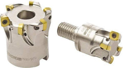 Seco - 20mm Cut Diam, 0.0315" Max Depth, M10 Modular Connection Indexable High-Feed End Mill - Screw Holding Method, LP.. 06 Insert, R217.21 Toolholder, Through Coolant - USA Tool & Supply