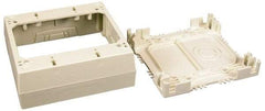 Wiremold - 4-3/4 Inch Long x 4-7/8 Inch Wide x 2-3/4 Inch High, Rectangular Raceway Box - Ivory, For Use with Wiremold 2300 Series Raceways - USA Tool & Supply