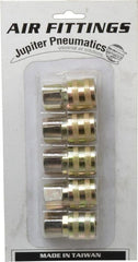 Value Collection - 5 Piece 1/4" Body 1/4 NPT 215 psi Zinc ARO Pneumatic Coupling Plug Set - USA Tool & Supply