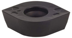 Kennametal - SDET434 GB2 Grade KCPK30 Carbide Milling Insert - TiN/TiCN/Al2O3 Finish, 3/16" Thick, 1/2" Inscribed Circle, 1.6mm Corner Radius - USA Tool & Supply