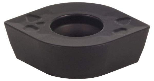 Kennametal - SDET435 GB2 Grade KCK15 Carbide Milling Insert - TiN/TiCN/Al2O3 Finish, 3/16" Thick, 1/2" Inscribed Circle, 2mm Corner Radius - USA Tool & Supply