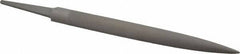 Grobet - 6" Standard Precision Swiss Pattern Crossing File - Double Cut, 19/32" Width Diam x 3/16" Thick, With Tang - USA Tool & Supply