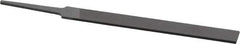 Grobet - 4" Standard Precision Swiss Pattern Equalling File - Double Cut, 13/32" Width Diam x 5/64" Thick, With Tang - USA Tool & Supply