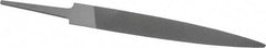 Grobet - 4" Standard Precision Swiss Pattern Half Round File - Double Cut, 15/32" Width Diam x 9/64" Thick, With Tang - USA Tool & Supply