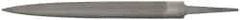 Grobet - 8" Standard Precision Swiss Pattern Half Round File - Double Cut, 13/16" Width Diam x 15/64" Thick, With Tang - USA Tool & Supply