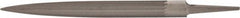 Grobet - 10" Standard Precision Swiss Pattern Half Round File - Double Cut, 1" Width Diam x 19/64" Thick, With Tang - USA Tool & Supply