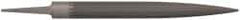 Grobet - 10" Standard Precision Swiss Pattern Half Round File - Double Cut, 1" Width Diam x 19/64" Thick, With Tang - USA Tool & Supply