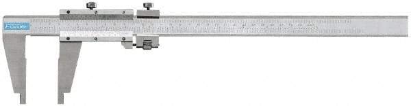 Fowler - 0 to 60" Stainless Steel Vernier Caliper - 0.02mm Graduation, 7-1/2" Jaw Depth, 0.005" Accuracy, Includes Inside Diameter, Outside Diameter - USA Tool & Supply