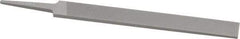 Grobet - 6" Standard Precision Swiss Pattern Hand File - Double Cut, 3/4" Width Diam x 5/32" Thick, With Tang - USA Tool & Supply