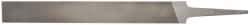 Grobet - 6" Standard Precision Swiss Pattern Hand File - Double Cut, 3/4" Width Diam x 5/32" Thick, With Tang - USA Tool & Supply