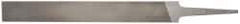 Grobet - 6" Standard Precision Swiss Pattern Hand File - Double Cut, 3/4" Width Diam x 5/32" Thick, With Tang - USA Tool & Supply