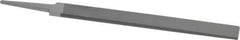 Grobet - 6" Standard Precision Swiss Pattern Hand File - Double Cut, 3/4" Width Diam x 5/32" Thick, With Tang - USA Tool & Supply