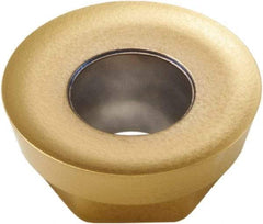 Seco - RDGT10T3M0 E04 Grade F40M Carbide Milling Insert - TiAlN/TiN Finish, 0.156" Thick, 0.394" Inscribed Circle - USA Tool & Supply