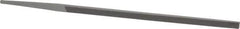 Grobet - 6" Standard Precision Swiss Pattern Narrow Pillar File - Double Cut, 5/16" Width Diam x 9/64" Thick, With Tang - USA Tool & Supply