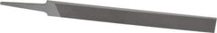 Grobet - 8" Standard Precision Swiss Pattern Hand File - Double Cut, 29/32" Width Diam x 3/16" Thick, With Tang - USA Tool & Supply