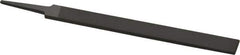 Grobet - 8" Standard Precision Swiss Pattern Hand File - Double Cut, 29/32" Width Diam x 3/16" Thick, With Tang - USA Tool & Supply