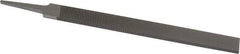 Grobet - 10" Standard Precision Swiss Pattern Hand File - Double Cut, 1" Width Diam x 1/4" Thick, With Tang - USA Tool & Supply